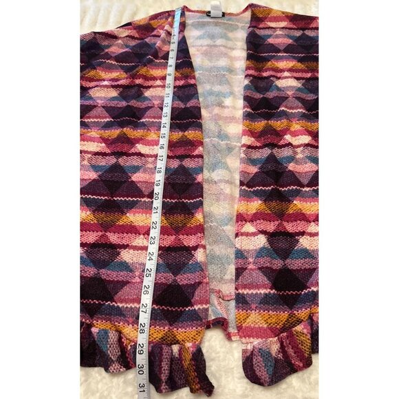 Heimish U.S.A. Open Front Knit Top High Low Stretch Polyester Blend Women Size L - Picture 8 of 14